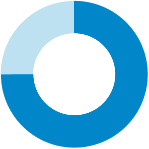 Chart showing 75 percent.