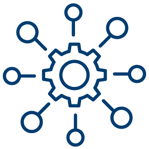 Gear integration icon.