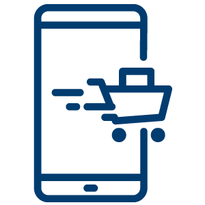 Buggy on a mobile phone icon.