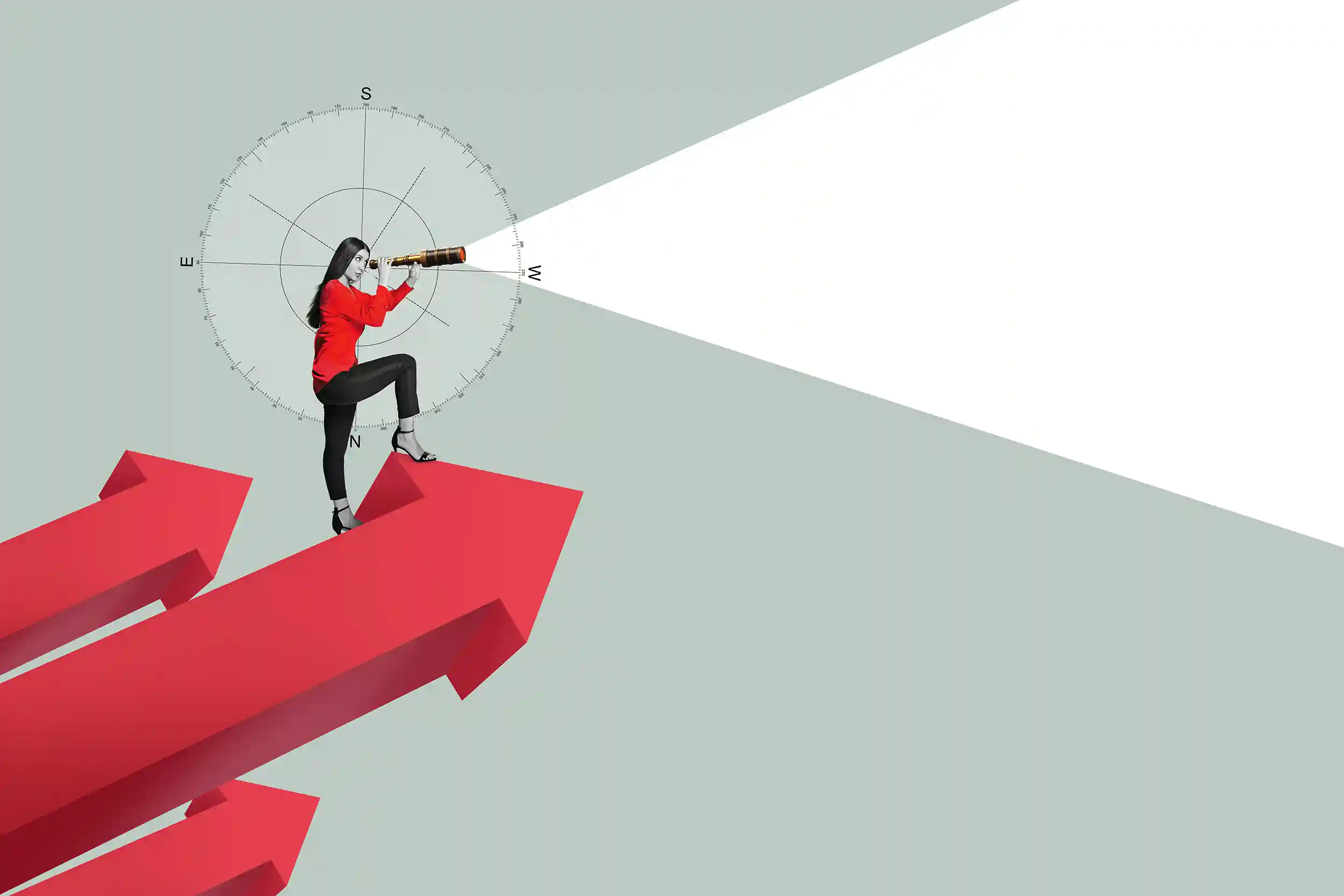 Woman navigating change