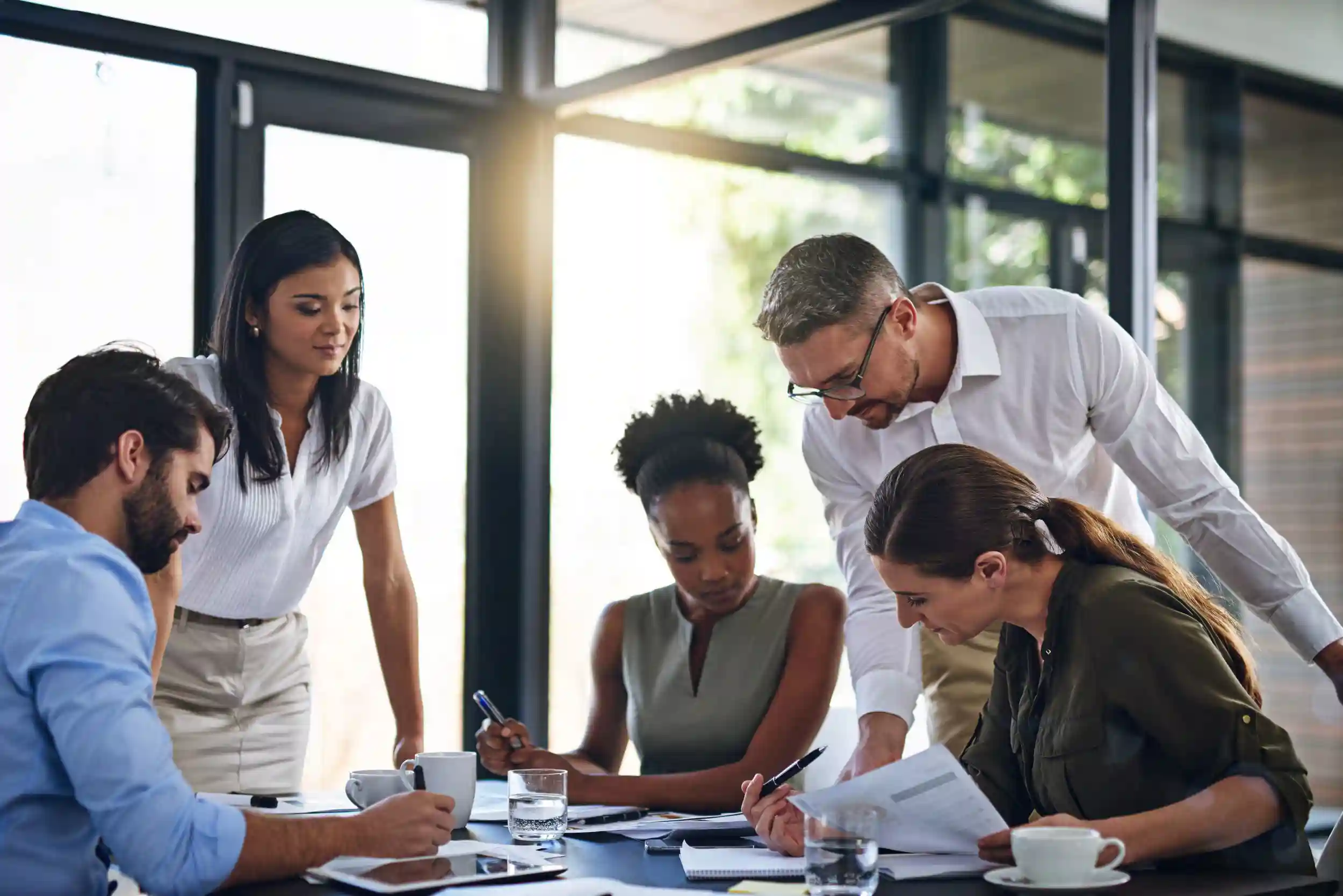 Group of Employees During an Audit
