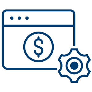 Gear on a website icon.