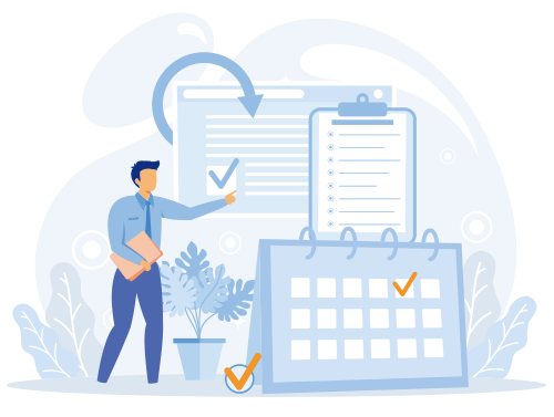 Illustration Project Managed Implementation.