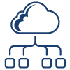 Cloud network icon.