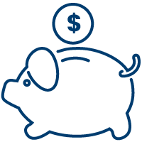 Piggy bank icon.